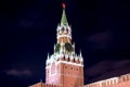 Night red square in winter Royalty Free Stock Photo