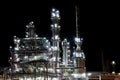 Night refinery factory for petrol production Royalty Free Stock Photo