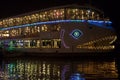 Night restaurant on the Saigon river Royalty Free Stock Photo