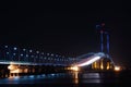 night ride at Suramadu Bridge, Indonesia Royalty Free Stock Photo