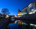 Night Rideau Canal Ottawa, Ontario, Canada Royalty Free Stock Photo