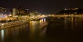 Night river panorama of budapest
