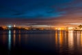 Night on river Tejo - Lisbon, Portugal