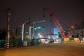 Night Road Construction Scenarios Royalty Free Stock Photo