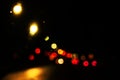 Night road lights blurred background or texture Royalty Free Stock Photo