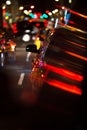 Night road traffic in a big city Royalty Free Stock Photo