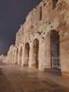 Night at the Ruins  - Athens Royalty Free Stock Photo