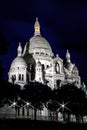 Night Sacre Coeur Royalty Free Stock Photo