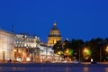 Night Saint-Petersburg, Palace square Royalty Free Stock Photo