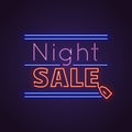 Night sale neon sign