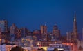 Night San Francisco panorama skyline view Royalty Free Stock Photo