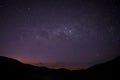 Night in San Gerardo de Dota, Costa Rica, starry sky and milky way, before dawn