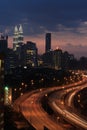 Night scape in Kuala Lumpur city Royalty Free Stock Photo
