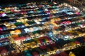 Night scence of Bangkok Panorama Aerial view of Bangkok night ma