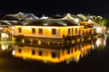 Night Scene of Ancient Building in Wuzhen. China Royalty Free Stock Photo