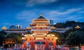 Night Scene of The Assembly Hall of Chongqing Royalty Free Stock Photo