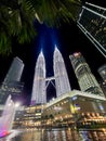 Night scene atmosphere at KLCC Park Royalty Free Stock Photo