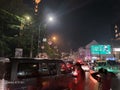 night scene in bandung, indonesia