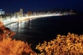 Night scene of Benidorm beach Royalty Free Stock Photo