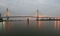 Night Scene Bhumibol Bridge, Bangkok, Thailand Royalty Free Stock Photo