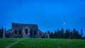 Twilight begins yielding to daylight at Montpelier Hill with view at old abandoned building, Dublin