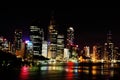 Night scene of Brisbane City, Queensland