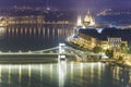 Night scene of Budapest city view Royalty Free Stock Photo