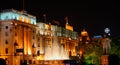 Night scene of the Bund, Old Part of Shanghai Royalty Free Stock Photo