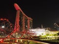 Night scene of the Marina Bay Sands at Marina Bay, Singapore Royalty Free Stock Photo