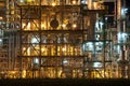 Night scene of chemical plant Royalty Free Stock Photo