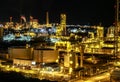 Night scene of chemical plant Royalty Free Stock Photo