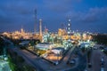 Night scene of chemical plant Royalty Free Stock Photo