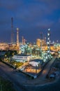 Night scene of chemical plant Royalty Free Stock Photo