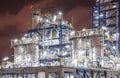 Night scene of chemical plant Royalty Free Stock Photo