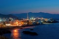 Night scene of Chora, Naxos, Greece