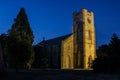 Night scene of a church in Longford, Tasmania.