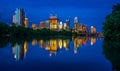 Night Scene City Skyline Cityscape Austin Texas Royalty Free Stock Photo