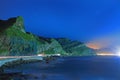 Night Scene of Coast in Taiwan Royalty Free Stock Photo