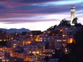 The night scene of coit tower Royalty Free Stock Photo