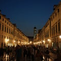 Night scene in Dubrovnik in Croatia Royalty Free Stock Photo