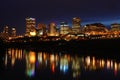 Night scene of edmonton downtown Royalty Free Stock Photo