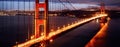 Night scene with Golden Gate Bridge Royalty Free Stock Photo