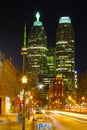Night Scene of Gooderham Flatiron Building at Downtown Toronto, Ontario, Canada Royalty Free Stock Photo