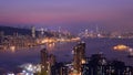 Hong Kong Island and kowloon night scene Royalty Free Stock Photo