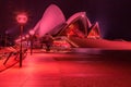 Night scene Sydney Opera House Sydney New South Wales Australia. Royalty Free Stock Photo