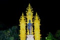 Night scene of King Meng Rai Monument, Chiang Rai, northern Thailand