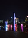 The night scene of KLCC Kuala Lumpur, Malaysia