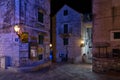 Night scene, Makarska old town, Croatia