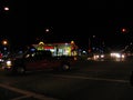 Night scene of McDonalds Restaurant. La Verne, California, USA
