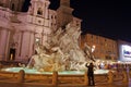 Night scene in Navona Square